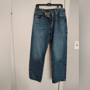90s Levi 501 big E Women Wash Button Fly ankle high rise jeans